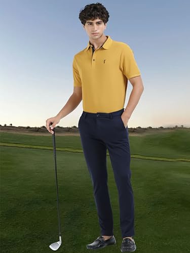 Image of STELLERS Men's Premium Polo T-Shirt Wrinkle Free Quick Dry Soft and Feather Touch Feel Regular Fit
