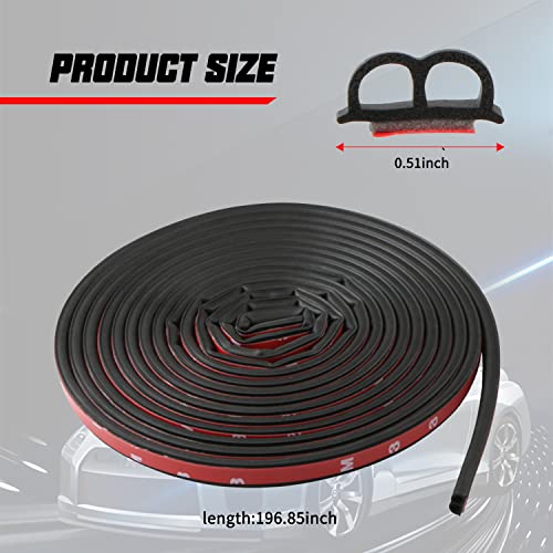 Miytsya Universal Rubber Weather Strip Sealing Trim #TOP9