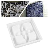 lembrd Moldes de Ladrillos para Bloques de hormigón - Moldes de Cemento para pavimentación para Manualidades de hormigón con Estampado de Flores - Molde de Piedra, moldes de hormigón Reutilizables