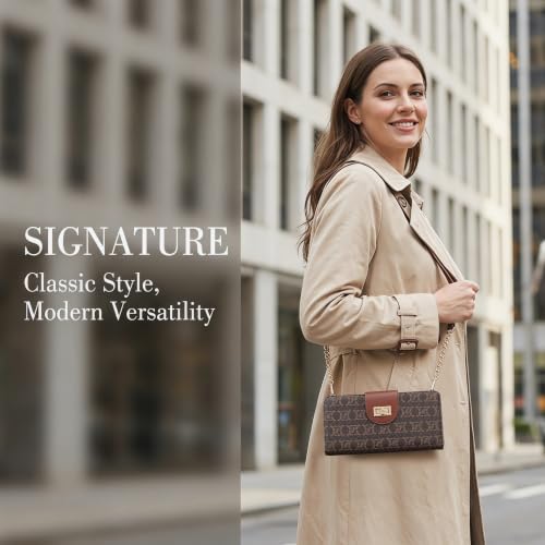 Image of Classic Crossbody Bag for Women, Small Chain Strap Wallet Purse with Phone Compartment & Card Slots