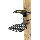 Rivers Edge® DuraLite™ Lever-Action Hang-On Treestand, Lightweight Cast Aluminum, Easy to Hang, Seat and Platform Leveling, Flip-Up TearTuff™ Seat, 21” x 28” Platform, RE580
