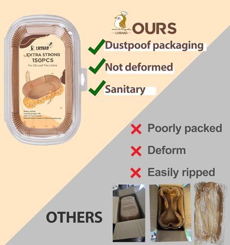 Loaf Pan Liners, Loaf Pan Liners for Baking Bread 9x5, Bread Pan Parchment Liners, 150pcs Bread Pan Liners for Baking