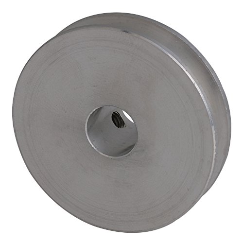 Bqlzr 41X16X10Mm Silver Aluminum Alloy Single Groove 10Mm Fixed Bore Pulley For Motor Shaft 3-5Mm Pu Round Belt #TOP2