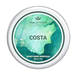 Beard Balm For Men – Moisturizing, Non-Greasy Beard Softener, Soothes and Nourish Beard and Skin, Prevents Dryness, Flaking, Dandruff, Skin Irritation, Ingrown Hairs, Handmade Beard Balm – Costa 56g