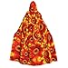 Cwyhdudoh Mantello con cappuccio arancione con stampa girasole...