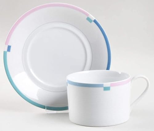 Mikasa Jet Set Flat Cup & Saucer Set #TOP15
