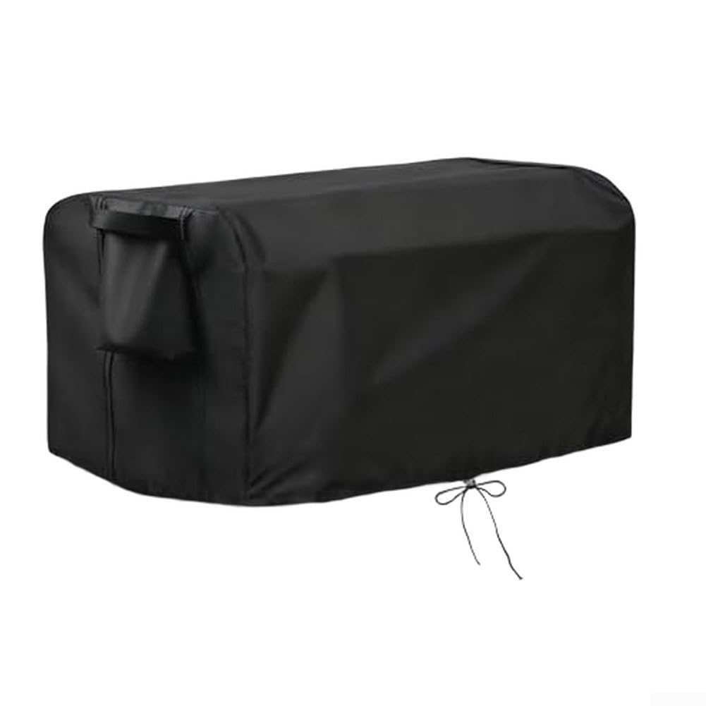 Robotic Lawnmower Cover 75 x 59 x 39 cm| All-Weather Waterproof Oxford Fabric Protection with Windproof Elastic Hem and Carry Handle for Garden Storage| Black(600D)