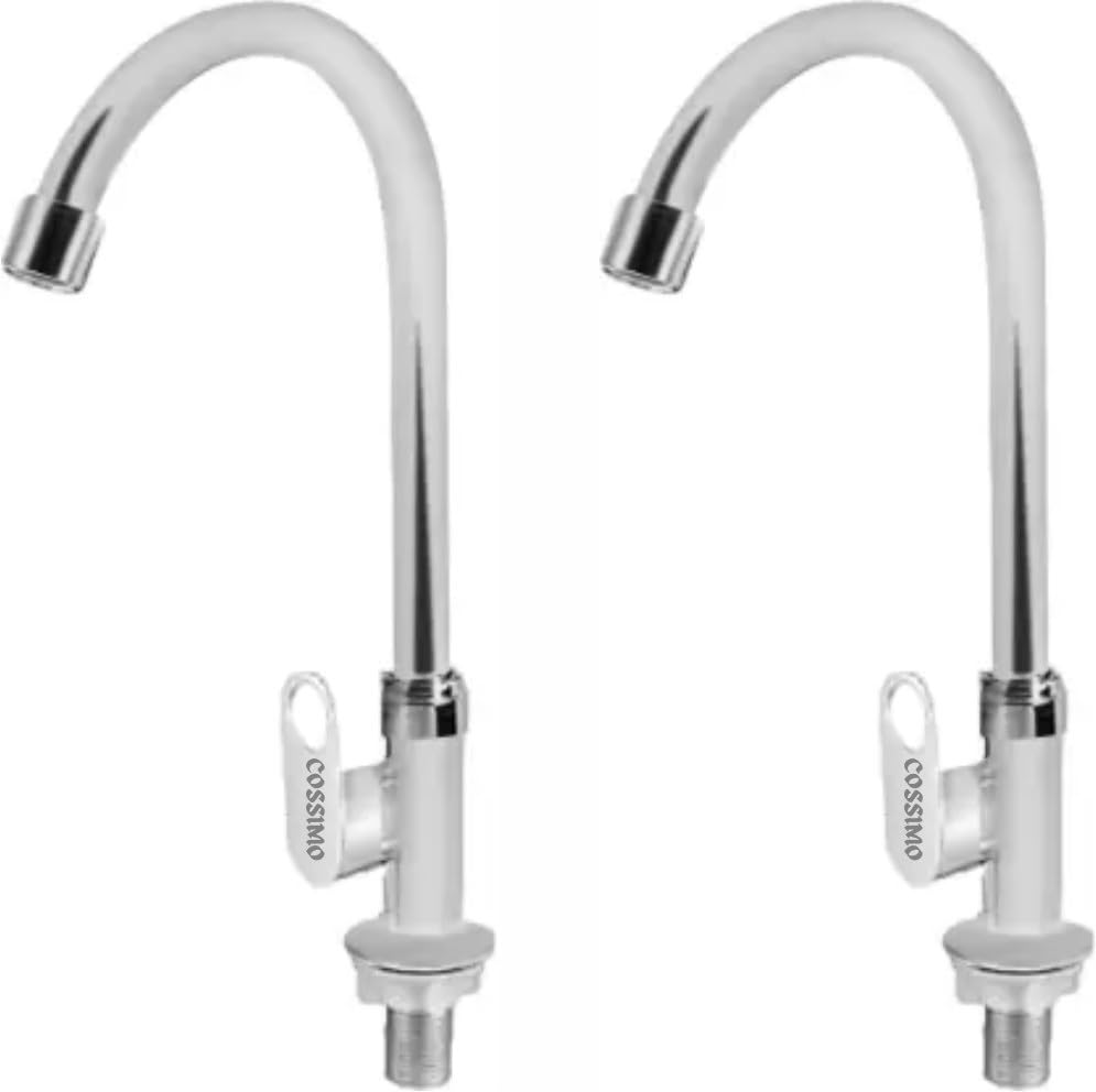 BATHBLISS Max Stainless Steel Swan Neck Tap with Wall Flange for WashBasin - Pack of 2 (B0D8Z3RBZT) Amazon Price History, Amazon Price Tracker