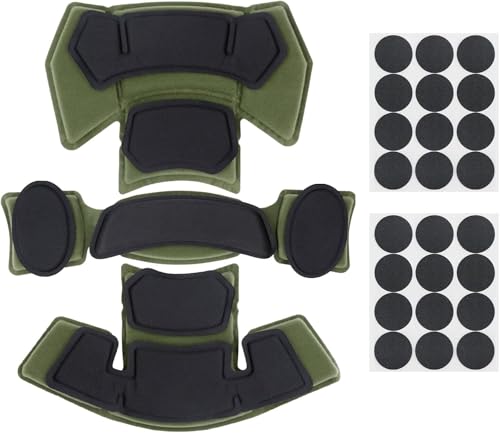 Lishuyeh Helmpolster Memory Foam Pad Schutzmatte Helmpolster Kit wasserdicht Universal Helmpolster Einsätze für ACH Mich Team Wendy FMA EXF Fast Helm (Grün)