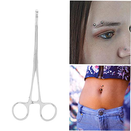 Complete Professional Body Piercing Set - Stainless Steel Forceps Clamp Pliers Needles Belly Button Rings & Sterilized Supplies For Safe Piercing - High-Quality Piercing Jewelry Included #TOP4