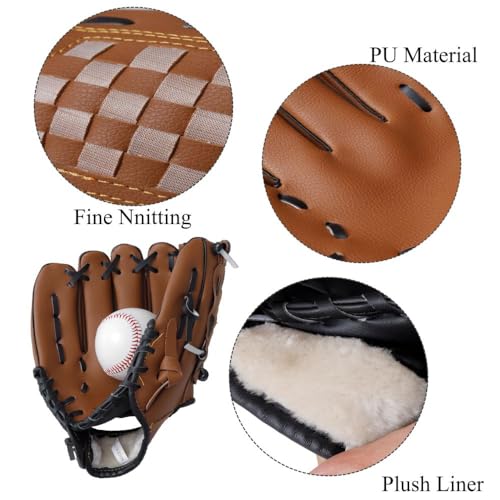 Urby URY-LEFTY-BBALLGLOVE-KIDS Left Handed Baseball Glove, Left Handed T Ball Glove For Lefty, Left Hand Throw Only. T-Ball & Youth Baseball Gloves. Entry-Level. Brown. 10.5Inch Age 4-7 thumb #2