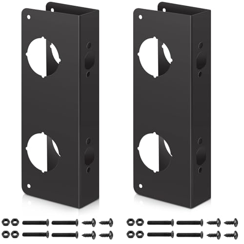 Ferraycle 2 Pieces Stainless Steel Door Reinforcement Plate for 1-3/4' Thick Doors Deep Bronze Lock...