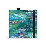 Watercolor Sketchbook,5x5 Inch Portable Square Cloth Cover Notebook, 20 Sheets Watercolor Textured Drawing Papers, 300 GSM Art Paper Sketchbook.Oil Painting Pond