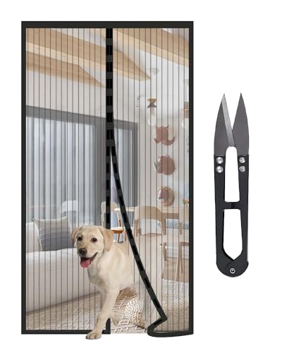 HW CASA Moustiquaire magnétique 140 x 280 cm avec 34 aimants puissants et 2 blocs de poids, moustiquaire porte se ferme par elle-même, rideau moustiquaire pour empêcher l'entrée des mouches et des HW CASA Moustiquaire magnétique 140 x 280 cm avec 34 aimants puissants et 2 blocs de poids, moustiquaire porte se ferme par elle-même, rideau moustiquaire pour empêcher l'entrée des mouches et des
