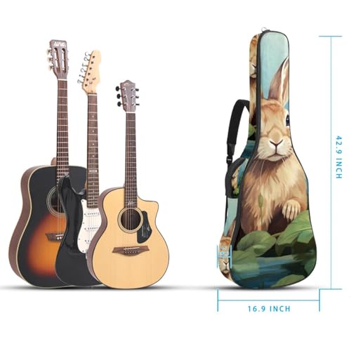 JRHEJTFZ Housse pour guitare acoustique de 1,9 cm d’épaisseur – Imperméable – Durable et élégant – Motif lapin, Multicolore., 42.9×16.9×4.7 in, Motif imprimé tendance - Les Beatles, Paul McCartney, John Lennon, RIngo Starr, George Harrison JRHEJTFZ Housse pour guitare acoustique de 1,9 cm d'épaisseur - Imperméable - Durable et élégant - Motif lapin, Multicolore., 42.9x16.9x4.7 in, Motif imprimé tendance – Image 6
