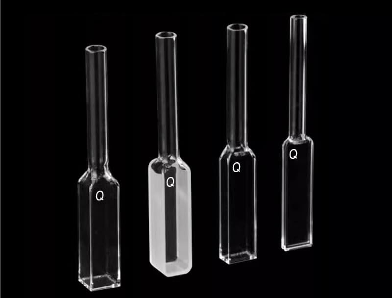 2 stücke 10mm Quarz band rohr küvette zelle Übernehmen mit rohr zwei-weg licht, integrierte form