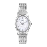 Tom Tailor Armbanduhr mit Metallband für Damen, Silber, wasserdichte 3 bar, Geschenkidee, kommt in Uhren Geschenkbox, 2100497