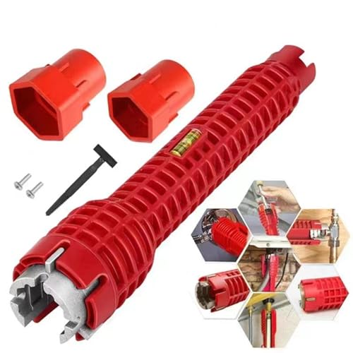 Chave Hidraulica Multifuncional 8 em 1 Encanador Instalador Hidraulico Removedor Porca Extrator Para