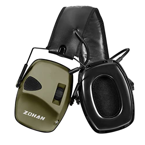ZOHAN EM054 Electronic Shooting Ear Protection with Sound Amplification, Slim Active Noise Reduction Earmuffs for Gun Range