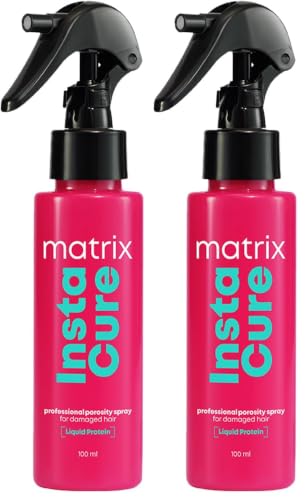 Image of Matrix InstaCure Professional Porosity Spray with Liquid Protein, for Damaged Hair | Reduced Split Ends, Breakage, Knotting | For All Hair Types | Paraben Free, 100ml (Pack of 2)