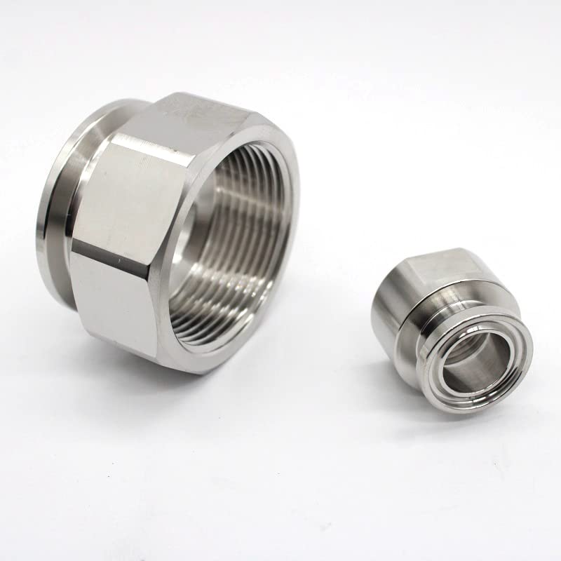 1/4 "a 2" in acciaio inossidabile 25.4mm 50.5mm 64mm 77.5mm BSPT Adattatore femmina esagonale TC Parti femminili SS304-1 pac, TC 64mm, 2"