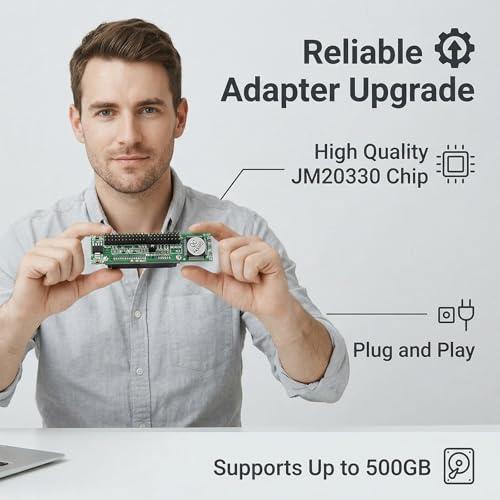 JIXLOUR Adaptateur Disque Dur, Adaptateur IDE SATA Convertisseur SATA Femelle vers IDE 44 Broches PCBA, Compatible avec Ordinateur Portable et Disque Dur 2,5" – vue 4