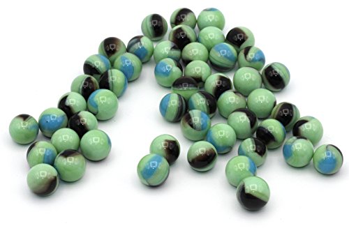 MaRécréation-MesBilles-50 50 Mini Billes Matisse 12 mm, 92-B692-TXPU, Vert