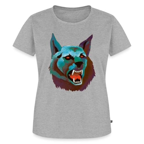 Spreadshirt Die DREI Fragezeichen Fragezeichen Und Der Karpatenhund Cover Frauen Premium T-Shirt, S, Grau meliert Spreadshirt Die DREI Fragezeichen Fragezeichen Und Der Karpatenhund Cover Frauen Premium T-Shirt, S, Grau meliert