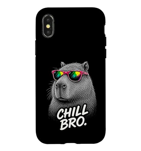 Chill Bro Cooler Capybara �T���O���X ��������Q�[�}�[ �X�}�z�P�[�X iPhone X/XS �p