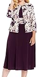 Jessica Howard Women's Plus Size Floral Jacket Dress