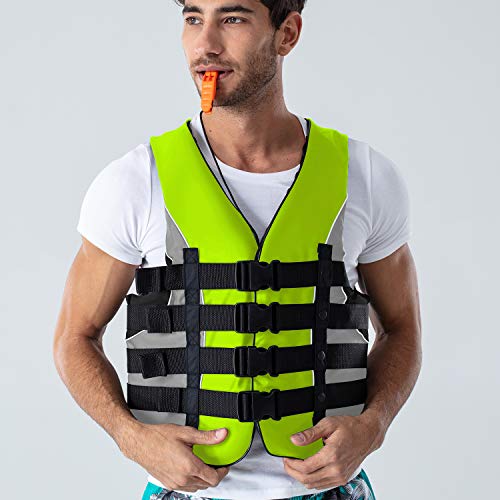 Image of Leader Accessories Adult Universal USCG Approved Life Jacket Vest Boat Vest