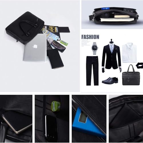 Image of CAVALO - Be Unique Leather Men's Laptop Bag Retro Messsenger Bag Men's Handbag Crossbody Bag Personality Briefcase (upto 14 inch) | Premium PU Leather
