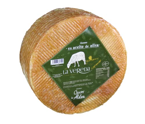 QUESOS LA ALDEA | Queso Artesano de Oveja y de Cabra | Curado en Aceite de Oliva | Medio Queso 1,5 kg | Kits y Packs de Quesos | Disponible: Entero, en Cuartos o Mitades