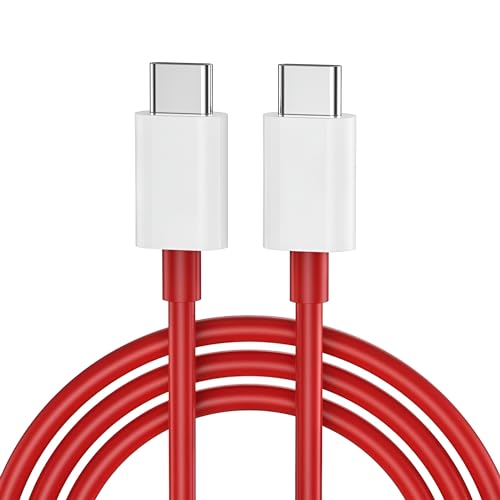 Image of Oneplus Original Type C to C Cable 65W Dash,Warp,SuperVooc Charging Data Cable Type-C [10V /6.5A] Compatible with OnePlus 11 /11R 5G /10R /10T /9 /9R /9 Pro /9RT /8T Nord, USB-C Charger Adapter Cord