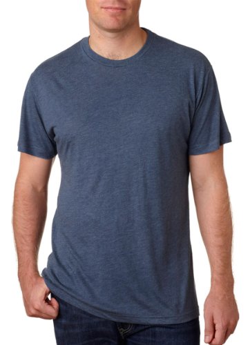Next Level Men's Rib Collar Tri Blend Satin Label T-Shirt