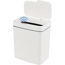 Teyyvn 4 Gallon Automatic Motion Sensor Bathroom Trash Can with Lid, White