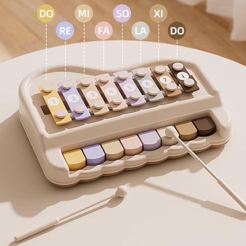 Teclado educativo de 8 teclas multicolor para el desarrollo infantil 4