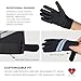 Inspired Comforts Wheelchair Full Finger Gloves with Anti-Slip Grip, Breathable & Reflective (Black/Black,M)
