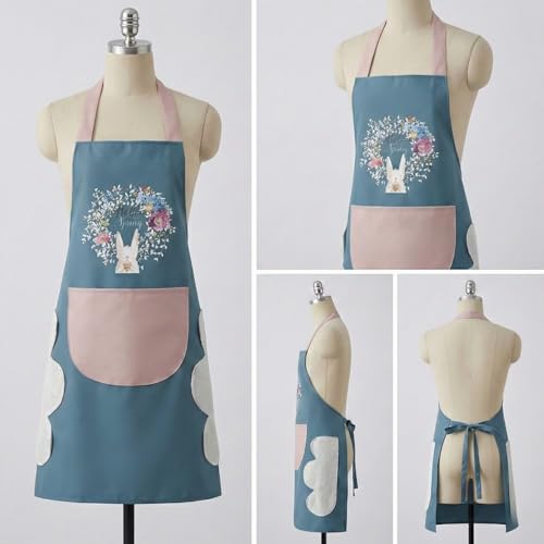 Image of VELVERI 1PACK Waterproof Kitchen Apron for Women and Men | Hand-Wiping Towel Panels with Large Front Pocket | Oil-Proof, Wear-Resistant Cooking Apron for Chefs, Bakers, Home Kitchen