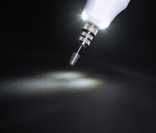 Bausch 0375Licht Elektrisches Maniküre-/Pediküregerät mit Rundumlicht und Feststellschraube, 5 Aufsätze: Hand-/Fußnägel… – Bild 3