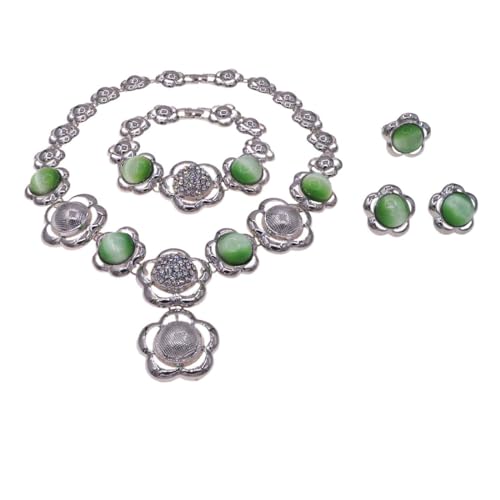 Joyería nupcial para damas de honor y novias juego de collar con pendientes en banquetes de boda
