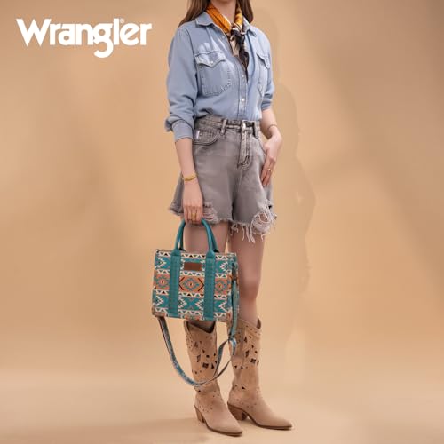 Image of Wrangler Aztec Tote Bag for Women Boho Shoulder Purses and Handbags