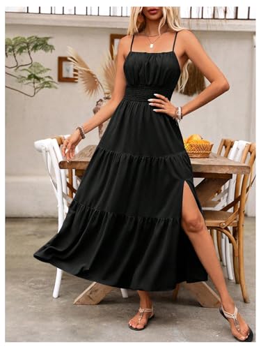 Image of BEAUDRM Women's Summer Maxi Dresses Boho Dresses Beach Vacation Sundresses | Fall Wedding Guest Dress, Summer Dresses for Women, Vacation Summer Outfits, Flowy Dresses