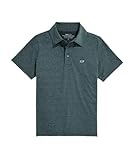 Vineyard Vines Boys Bradley Stripe Sankaty Polo, Green/Deep Bay