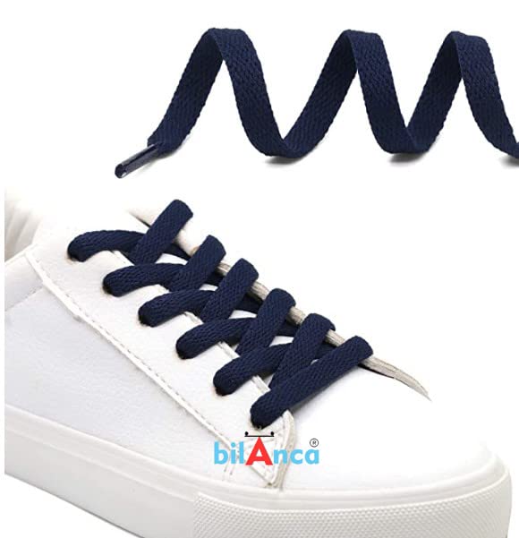 Image of 2 PAIRS Flat Shoe laces 48 Inches Wide Shoelaces for Athletic Running Sneakers Sports Shoes Boot Laces Strings (2 Pairs)