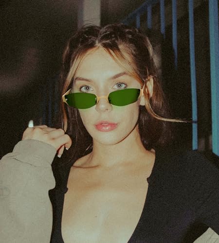 FEISEDY Retro Oval Sunglasses Women Men Y2K Fashion Designer Cosplay Glasses Party Accessories B23764