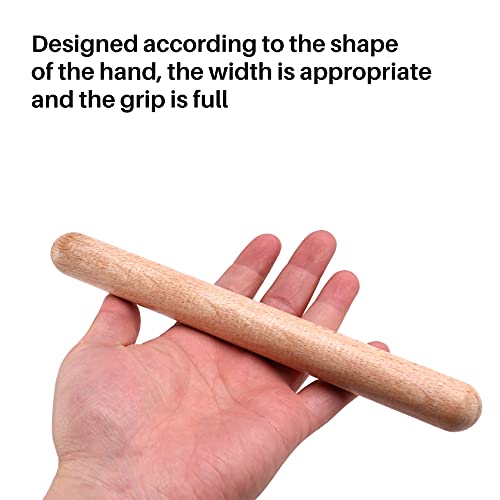 Bruafsir 8 Pairs Classical Wood Claves Percussion Instrument Natural Hardwood Rhythm Sticks Percussion Rhythm Sticks Gift - Image 4