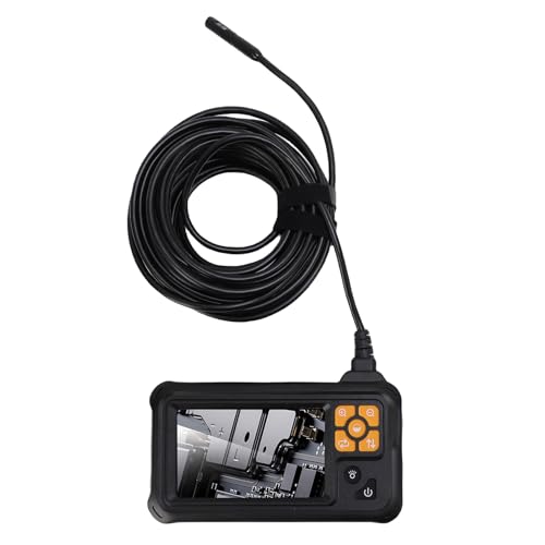 Yechiry Industrial Endoscope, 8mm Dual Lens Borescope Camera, 4.3in LCD Screen 1080P HD IP67 Water Proof Endoscope, Ideal for Sewer Drain Pipe Inspection, Car Maintenance & Home HVAC (10m)