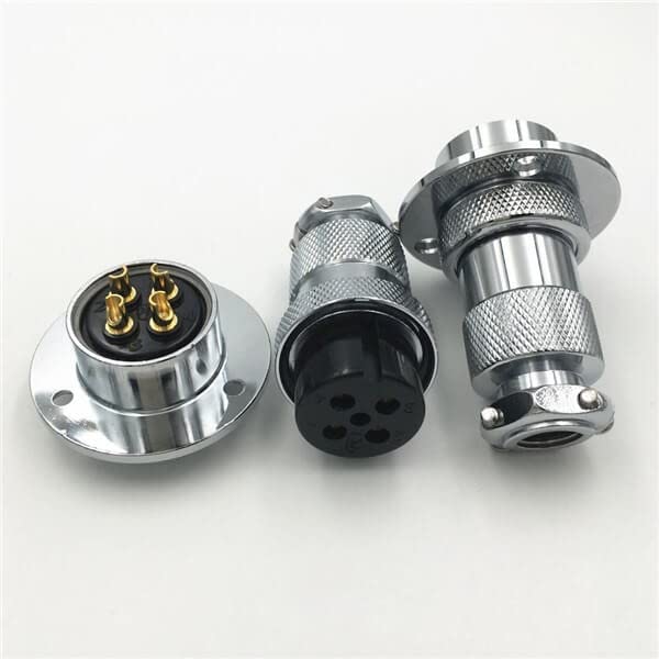 Conector de brida GX25 estable de 4 pines, kit de 10 clavijas macho y hembra contra desconexiones.