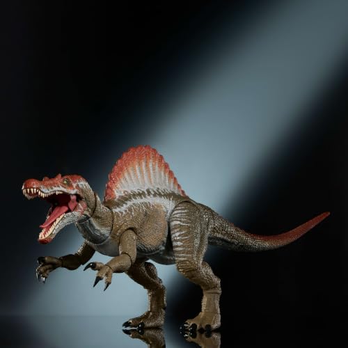 Image of Mattel Jurassic World Hammond Collection Action Figure, Jurassic Park 3 Spinosaurus, Extra Large Carnivore Dinosaur Toy, Posable Tongue & Wired Tail